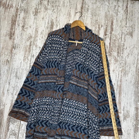 Free People Iona Wrap Cardigan Sweater | Boho Chunky Knit Sz Medium - Picture 8 of 8